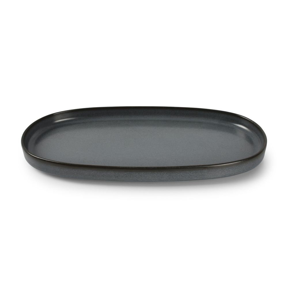 Everyday plates - Plate 30x15xH2cm dark blue Pila - BONBISTRO