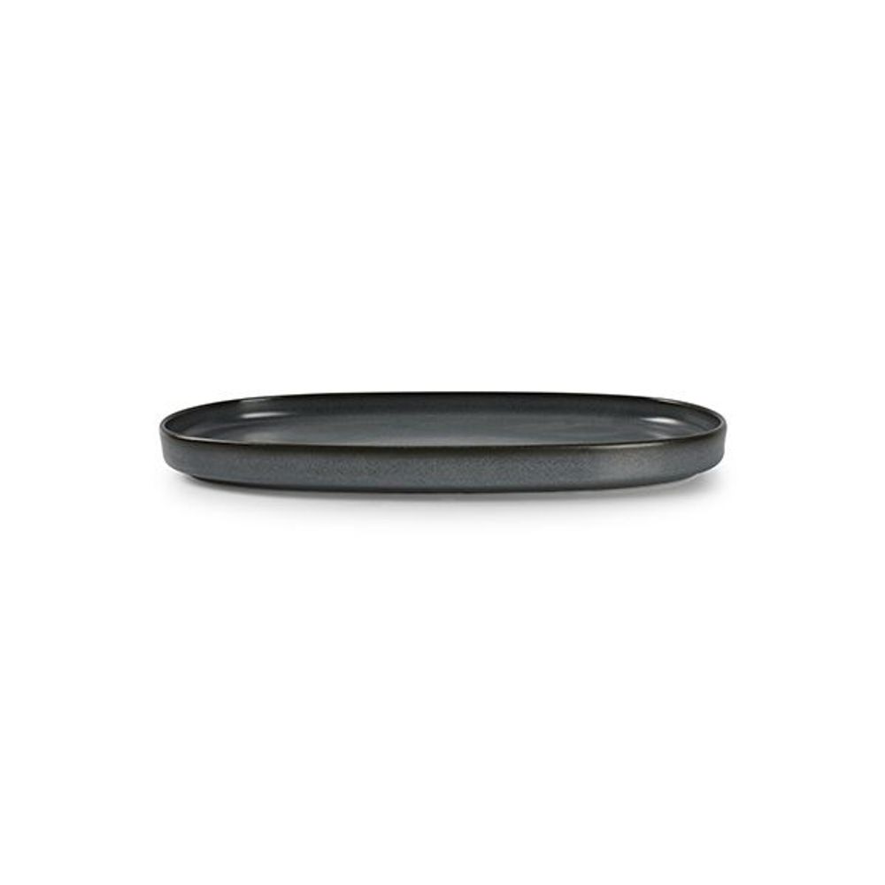 Everyday plates - Plate 30x15xH2cm dark blue Pila - BONBISTRO