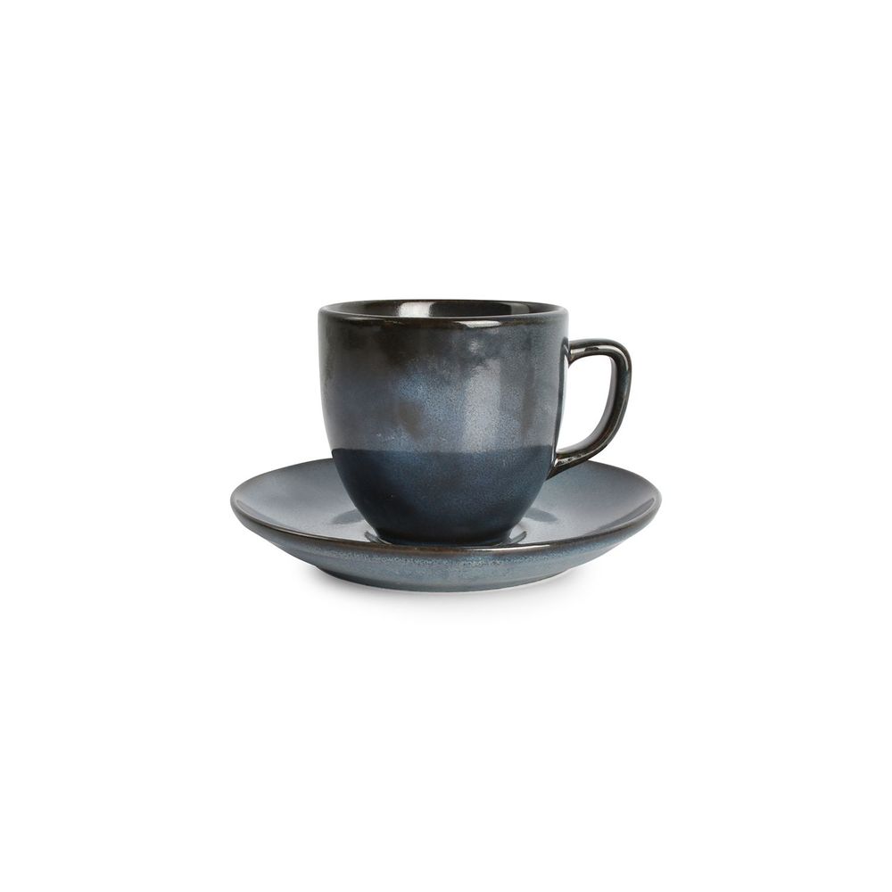 Platter and bowls - Saucer 14cm dark blue Cirro - BONBISTRO