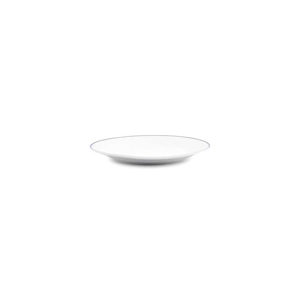 Assiettes au quotidien - Assiette plate 20cm blue rim Basic White - BONBISTRO