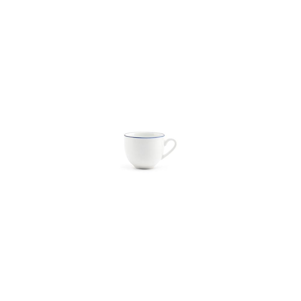 Mugs - Mocha cup 10cl blue rim Basic White - BONBISTRO