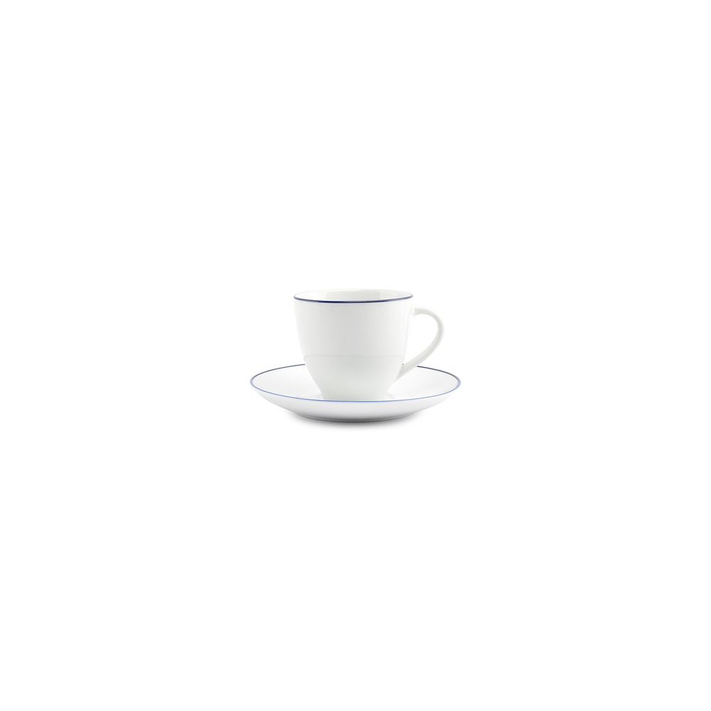 Mugs - Mug 20cl blue rim Basic White - BONBISTRO