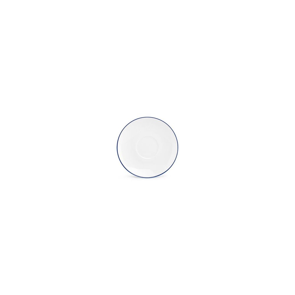 Platter and bowls - Saucer 14.5cm blue rim Basic White - BONBISTRO