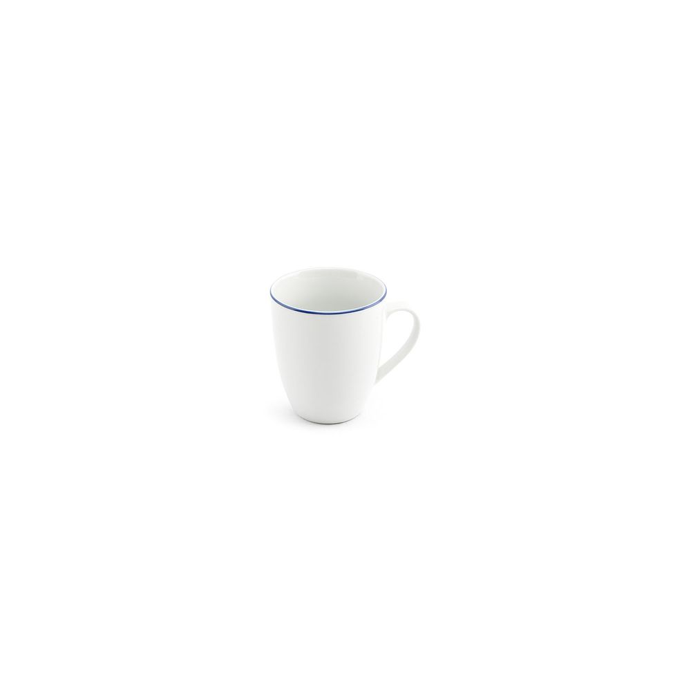Mugs - Tankard 38cl blue rim Basic White - BONBISTRO