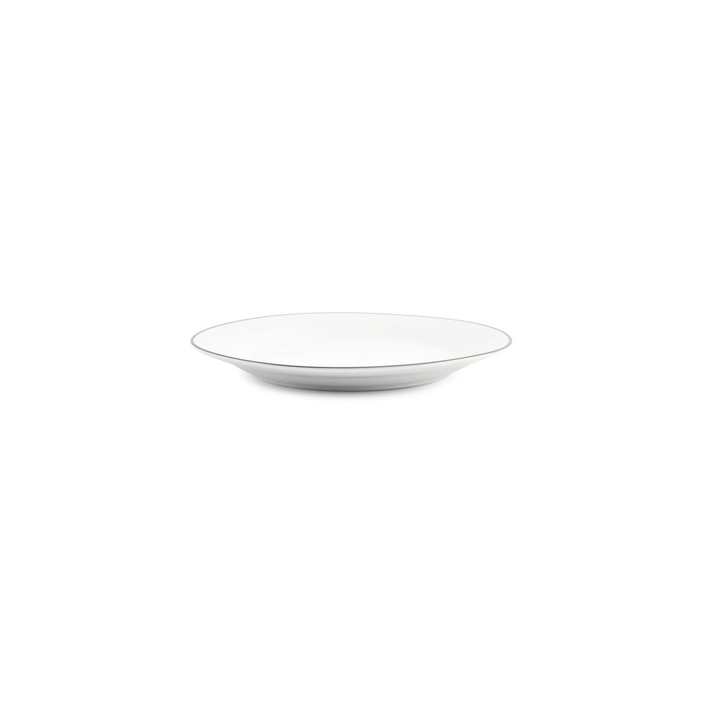 Everyday plates - Dinner plate 20cm green rim Basic White - BONBISTRO