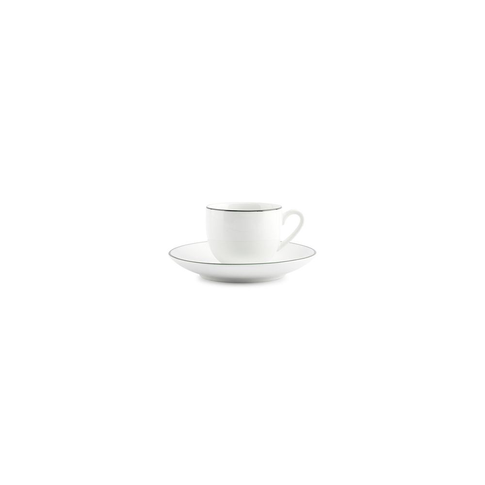 Mugs - Mocha cup 10cl green rim Basic White - BONBISTRO