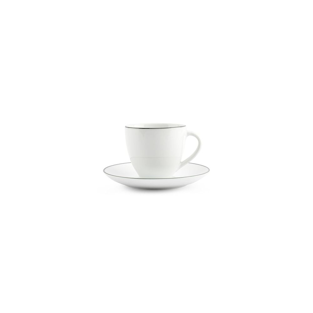 Tasses et mugs - Tasse 20cl green rim Basic White - BONBISTRO