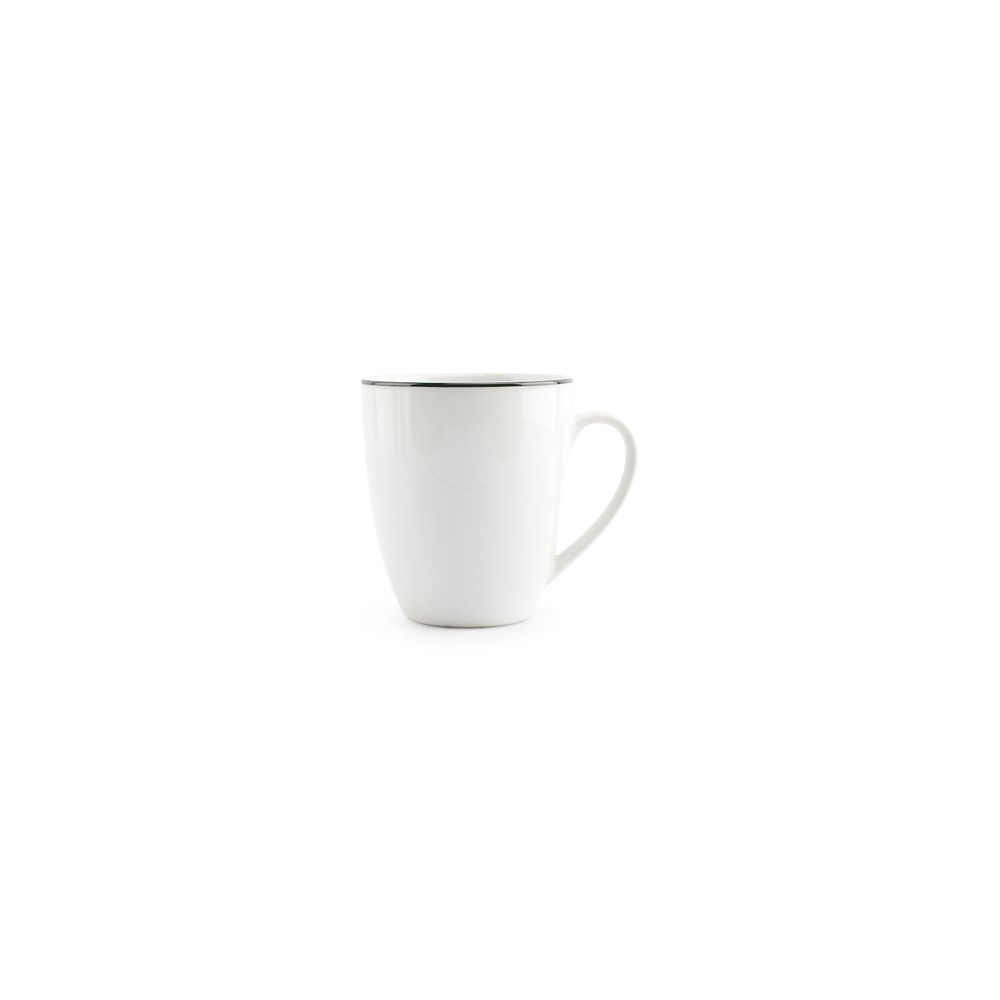 Mugs - Mug 38cl green rim Basic White - BONBISTRO