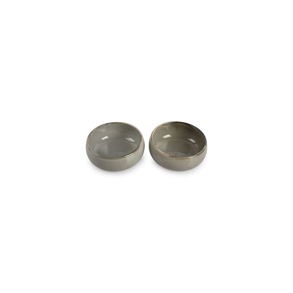 Platter and bowls - Bowl 14xH6,5cm spherical grey Ceres - FINE2DINE (F2D)