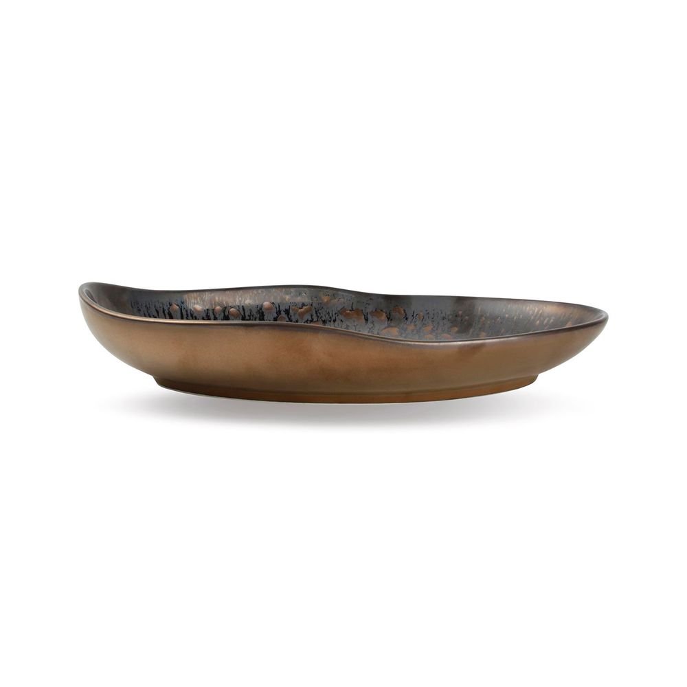 Assiettes de réception - Assiette creuse 30x19xH4cm gold flaked Nobile - CHIC