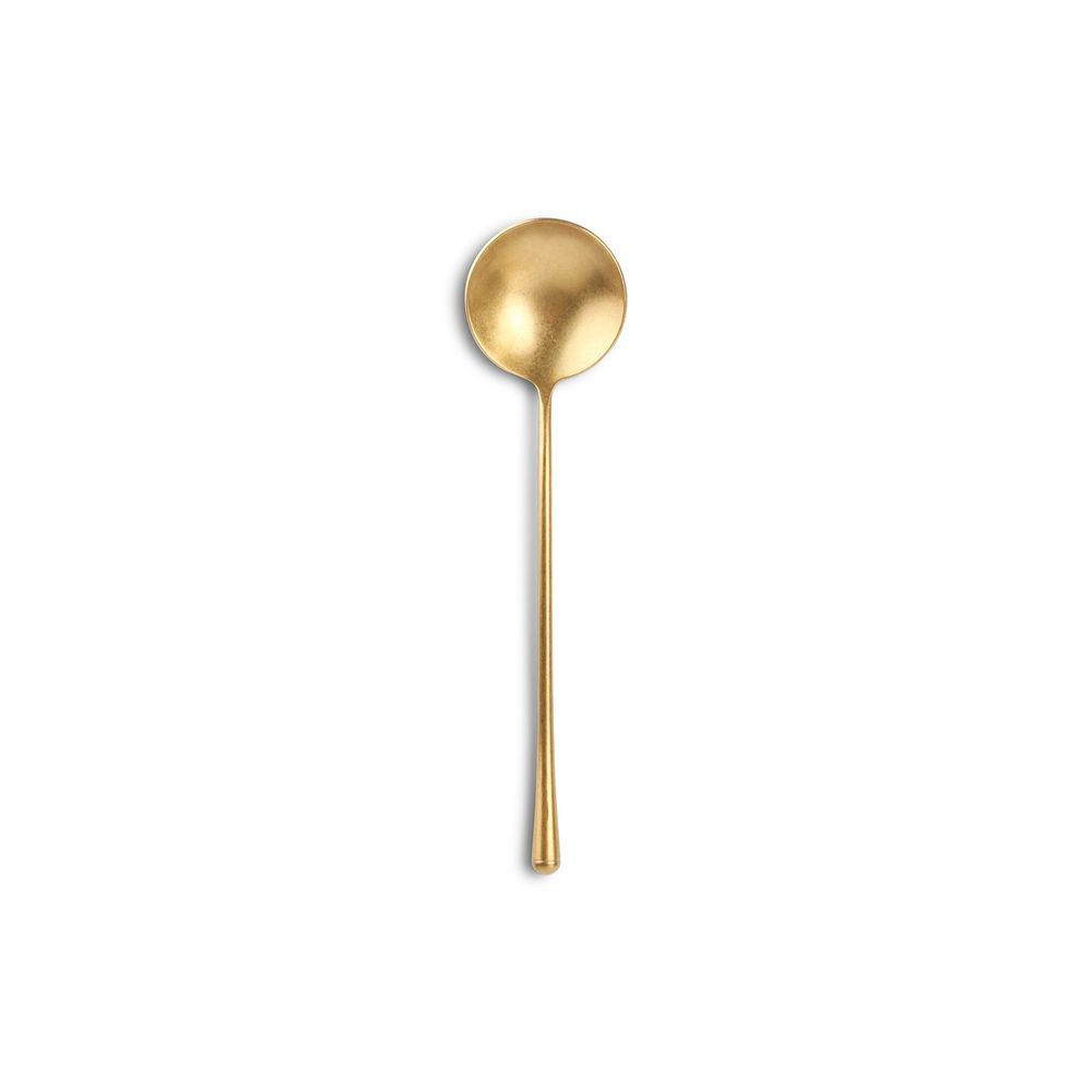Ménagères - Cuillère à dessert matte gold Revive - Lot de 6 - FINE2DINE (F2D)