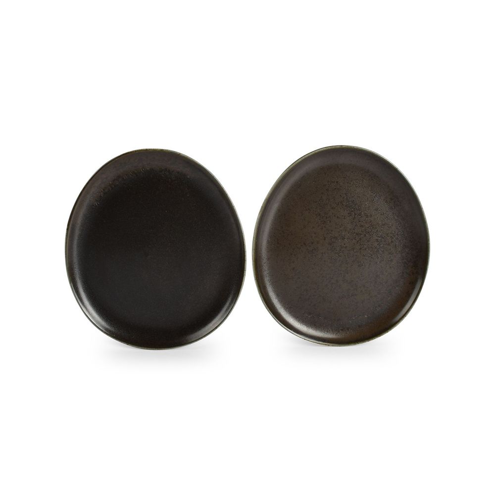 Formal plates - Plate 21x18,5cm black Ceres - FINE2DINE (F2D)