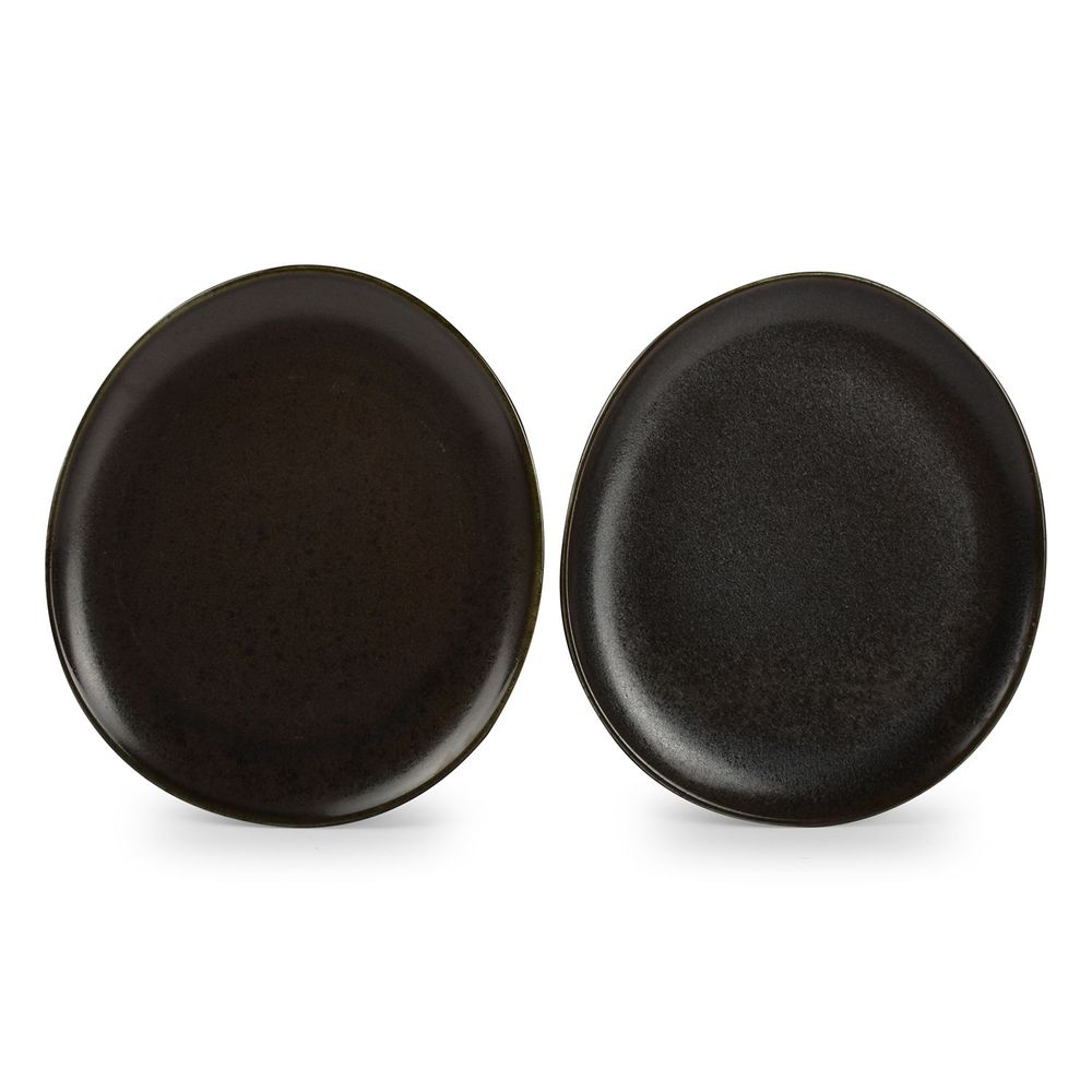 Assiettes de réception - Assiette plate 25x23cm black Ceres - FINE2DINE (F2D)
