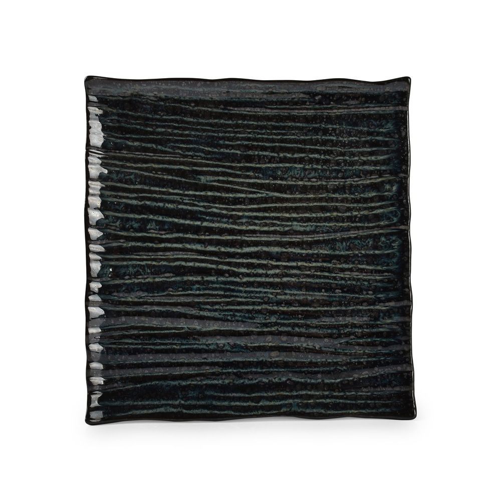 Assiettes de réception - Assiette plate 25x24cm seaweed Umi - FINE2DINE (F2D)