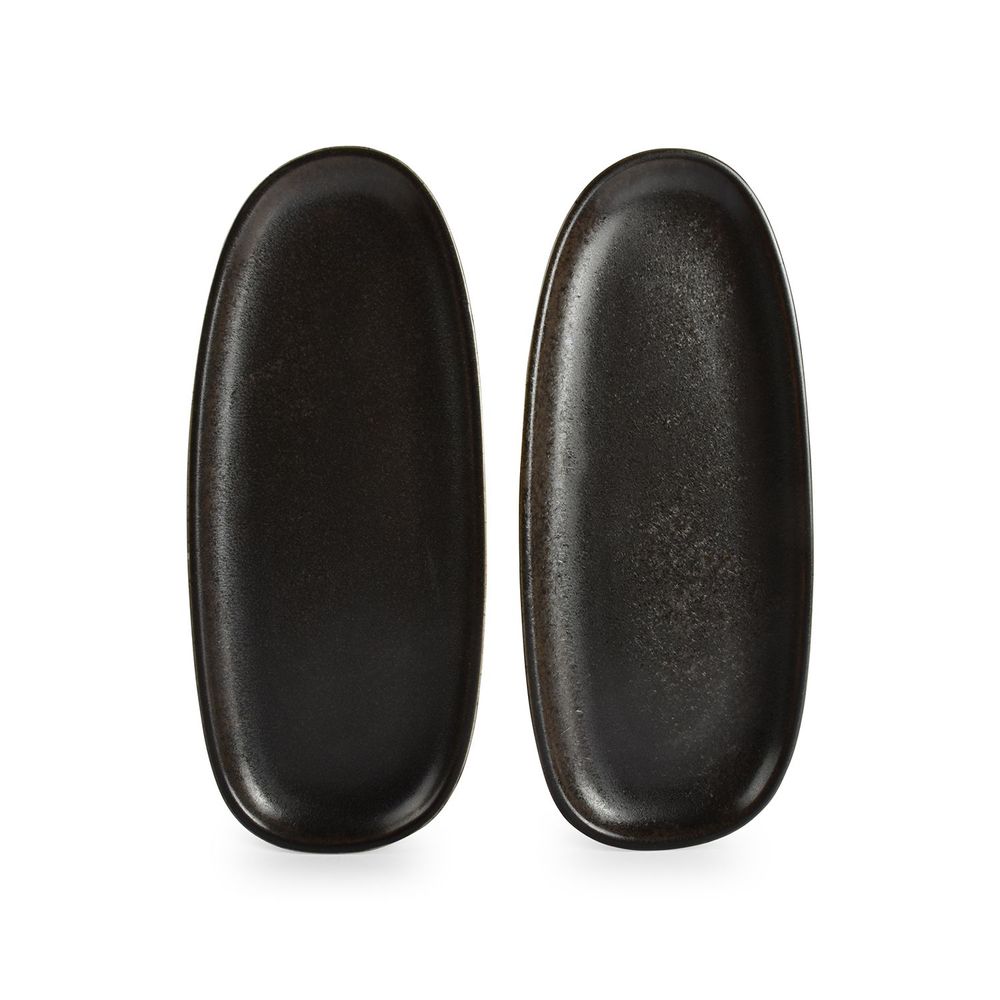 Assiettes de réception - Assiette plate 34x14,5cm black Ceres - FINE2DINE (F2D)