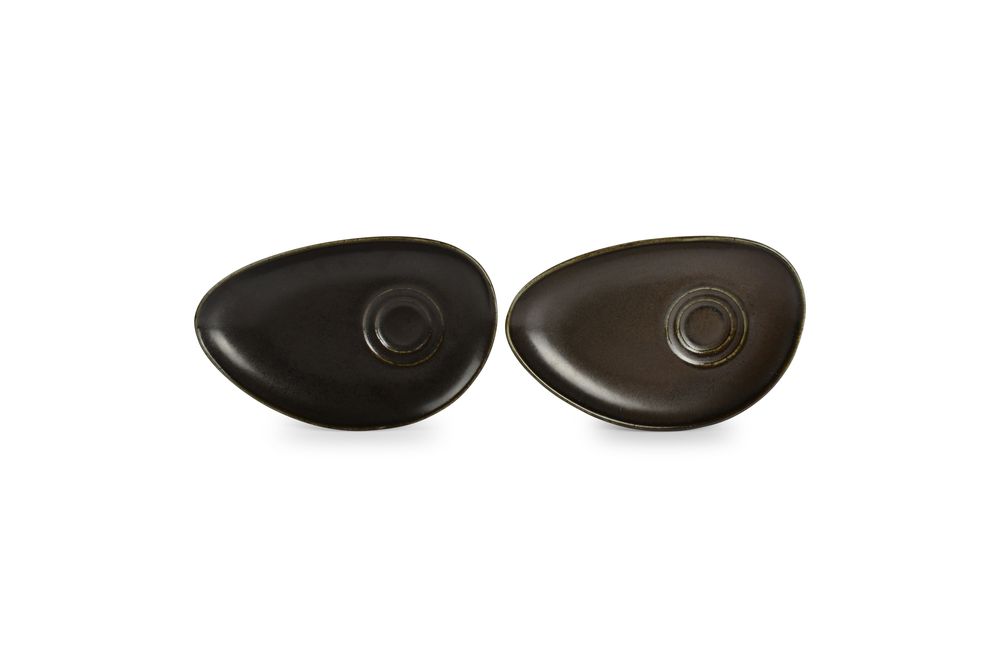 Plats et saladiers - Soucoupe 20x13cm black Ceres - FINE2DINE (F2D)