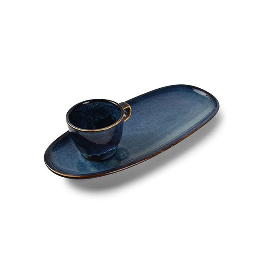 Platter and bowls - Saucer 35x15cm universal blue Nova - FINE2DINE (F2D)