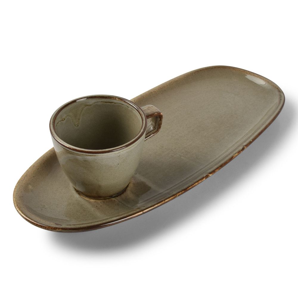 Plats et saladiers - Soucoupe 35x15cm universel grey Ceres - FINE2DINE (F2D)