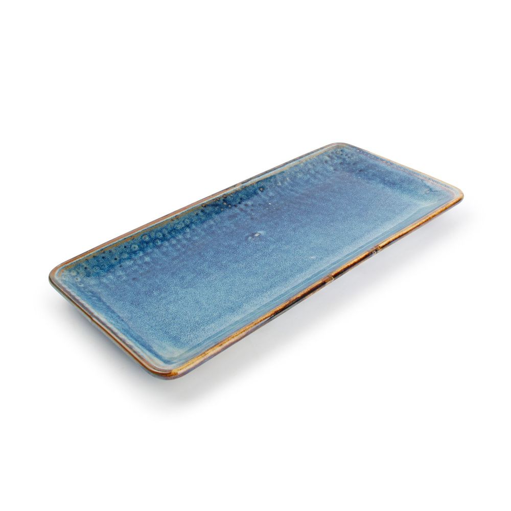 Plats et saladiers - Plat à servir 14x30,5cm blue Nova - FINE2DINE (F2D)
