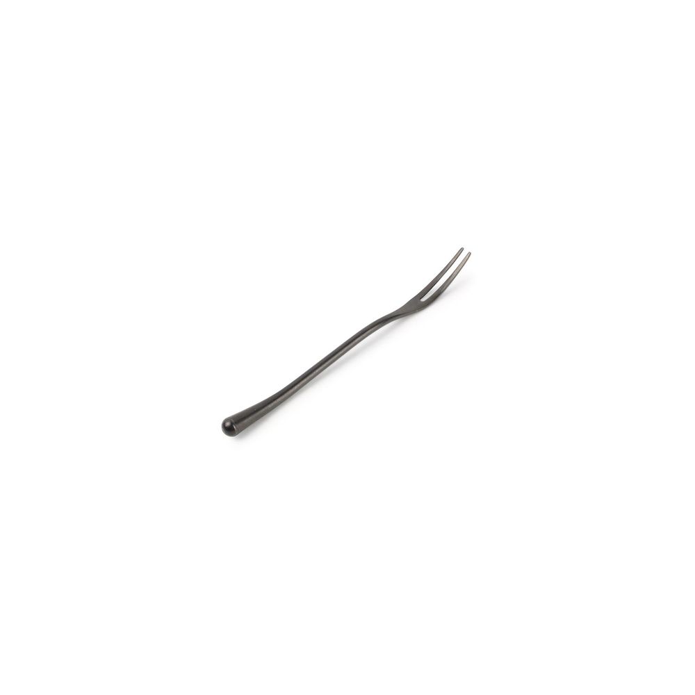 Forks - Snack fork matte black Revive - set/6 - FINE2DINE (F2D)