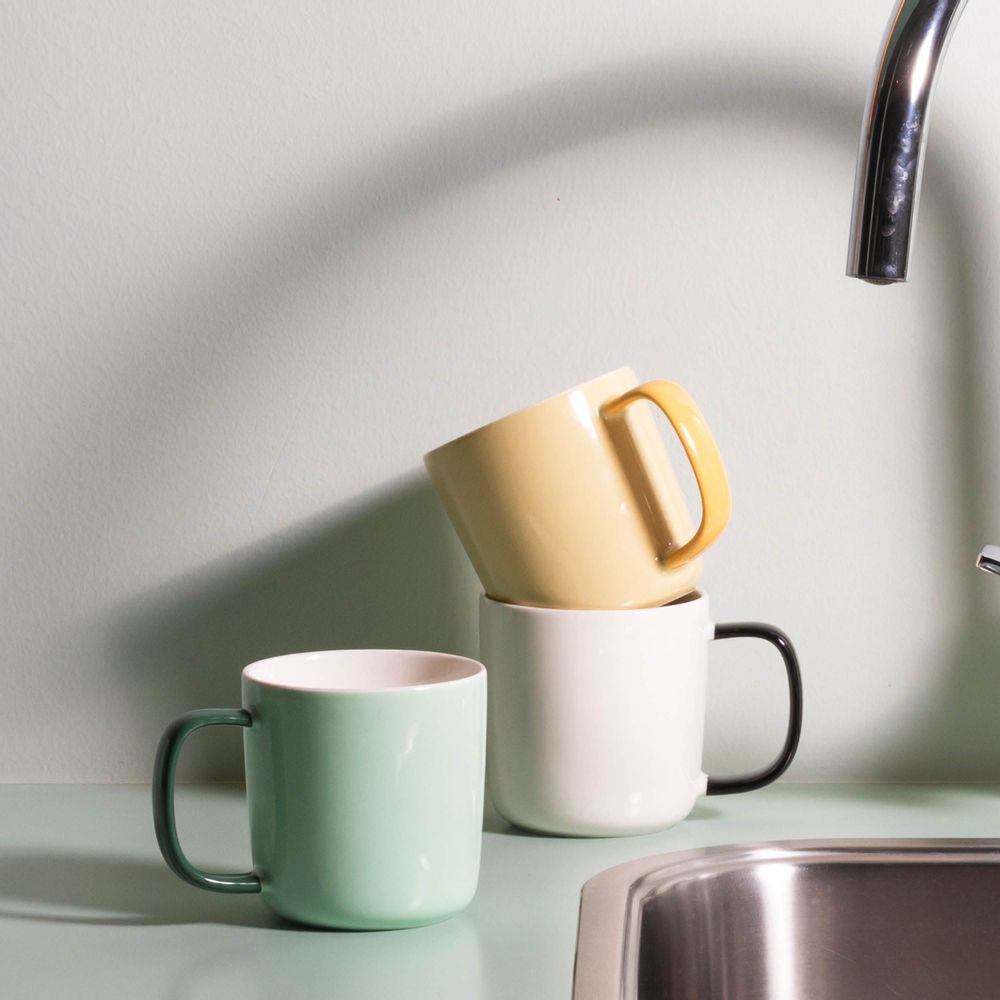 Mugs - Mae green 37cl mug - ONA
