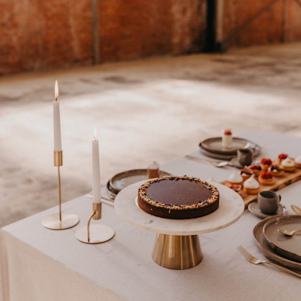 Platter and bowls - Cake stand 33xH10cm gold Glint - S|P COLLECTION