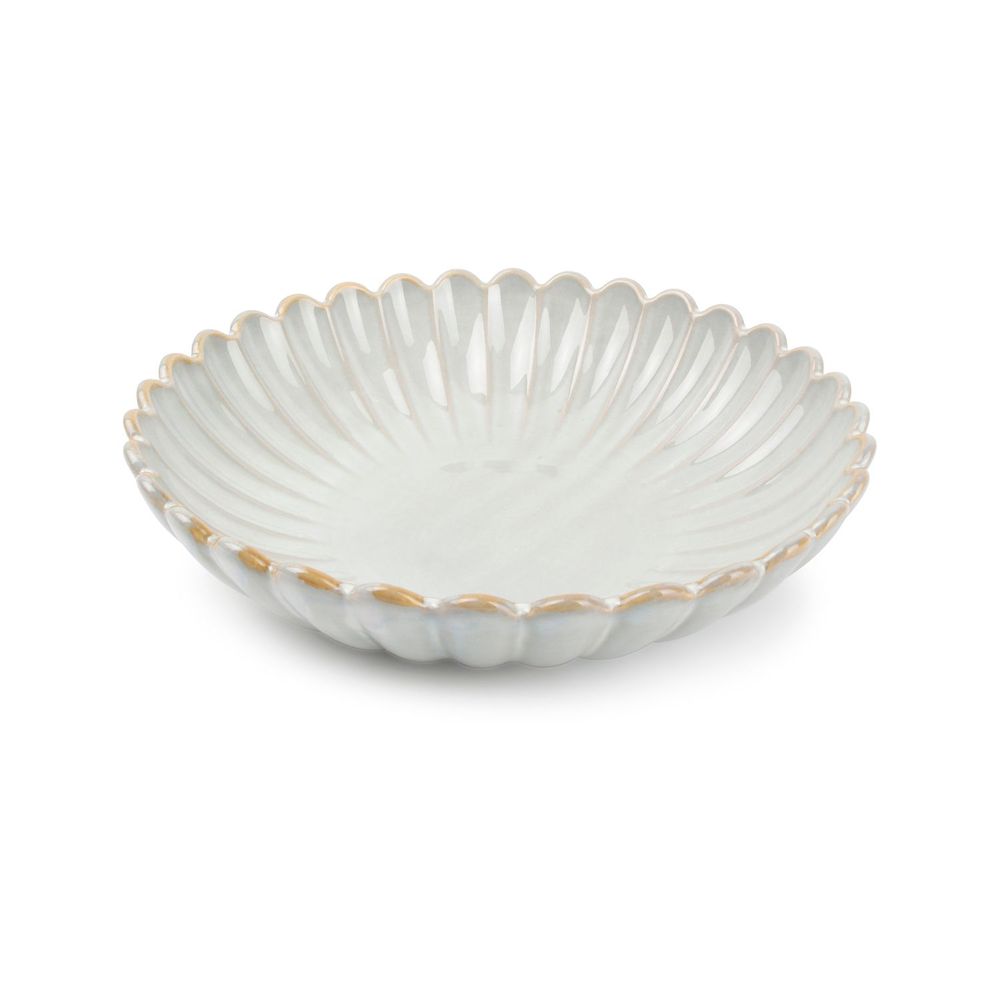 Assiettes de réception - Assiette creuse 22xH5cm nuance white Lotus - S|P COLLECTION