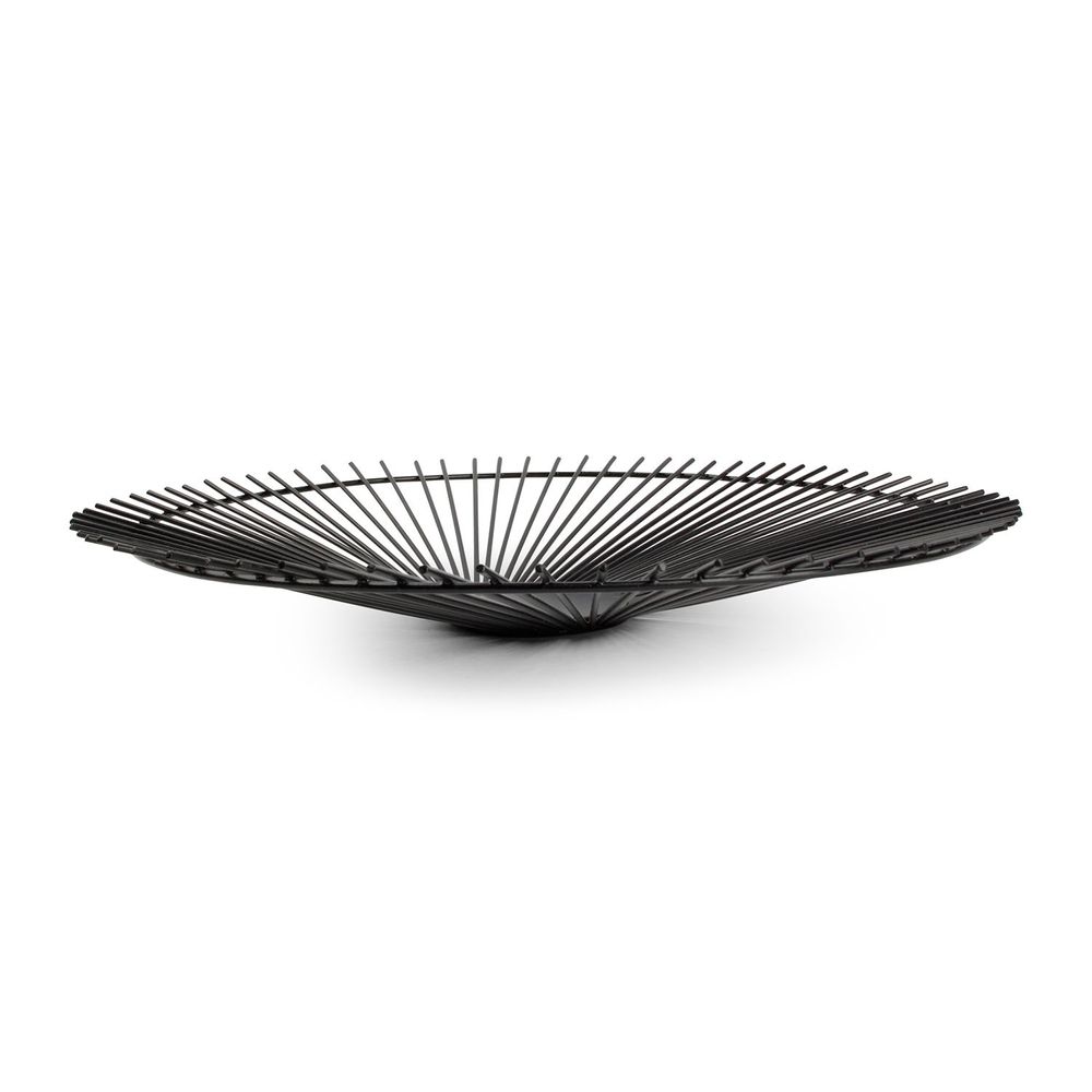 Ustensiles de cuisine - Panier métallique 40xH5cm noir Twisted Iris - S|P COLLECTION