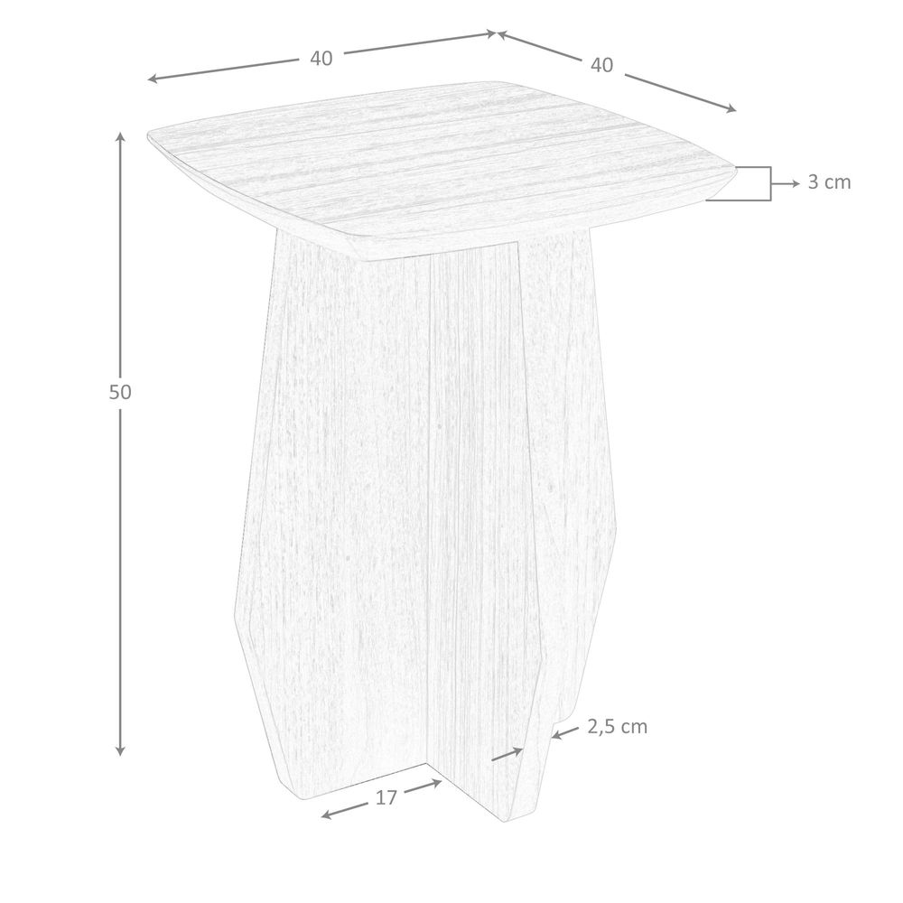 Autres tables  - Table d'angle carrée en noyer - ANGEL CERDÁ