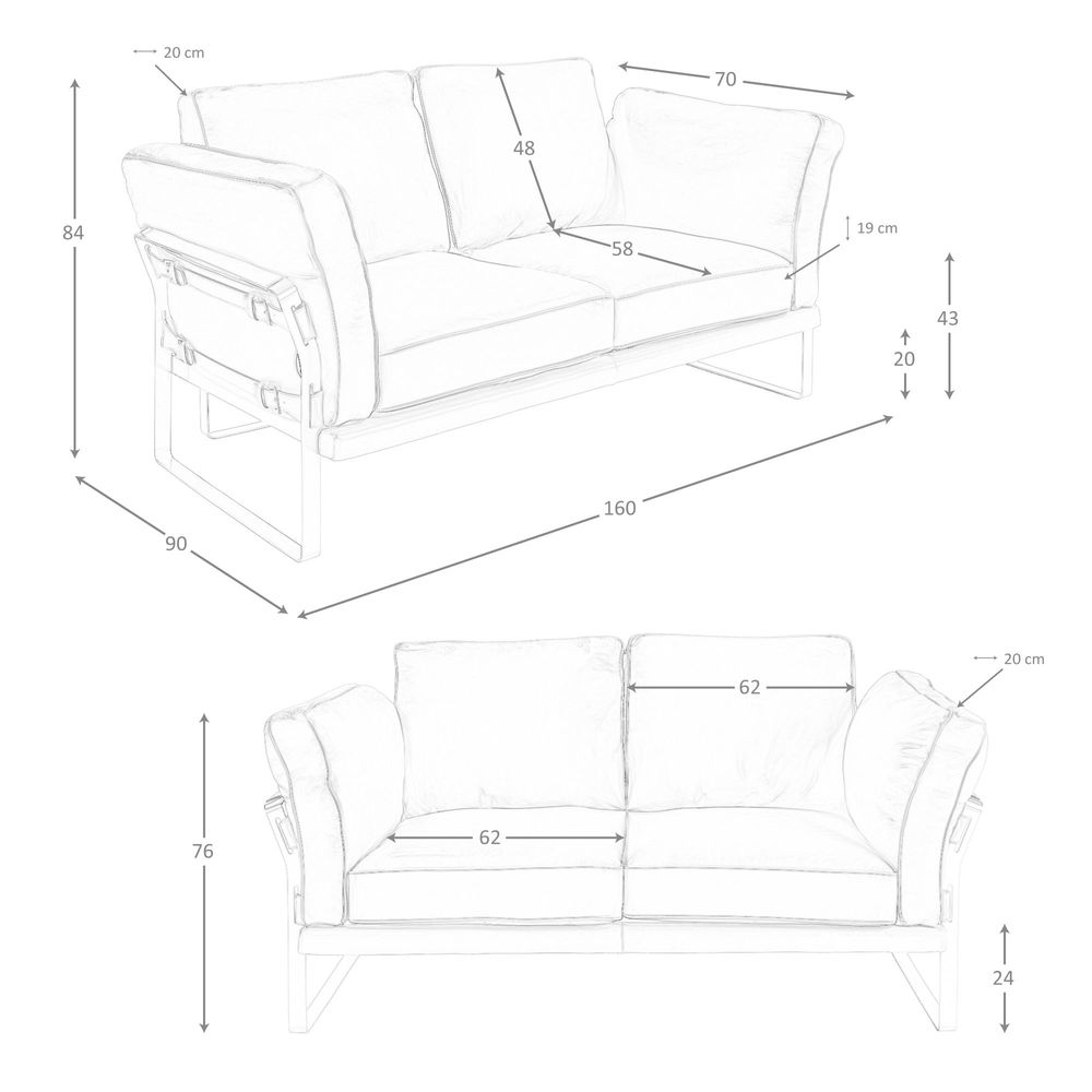 Sofas - Camel leather 2 seater sofa - ANGEL CERDÁ