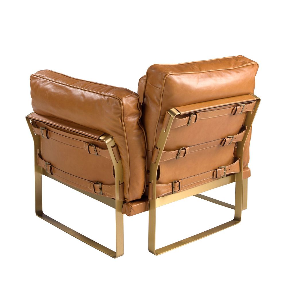Fauteuils - Fauteuil en cuir camel - ANGEL CERDÁ