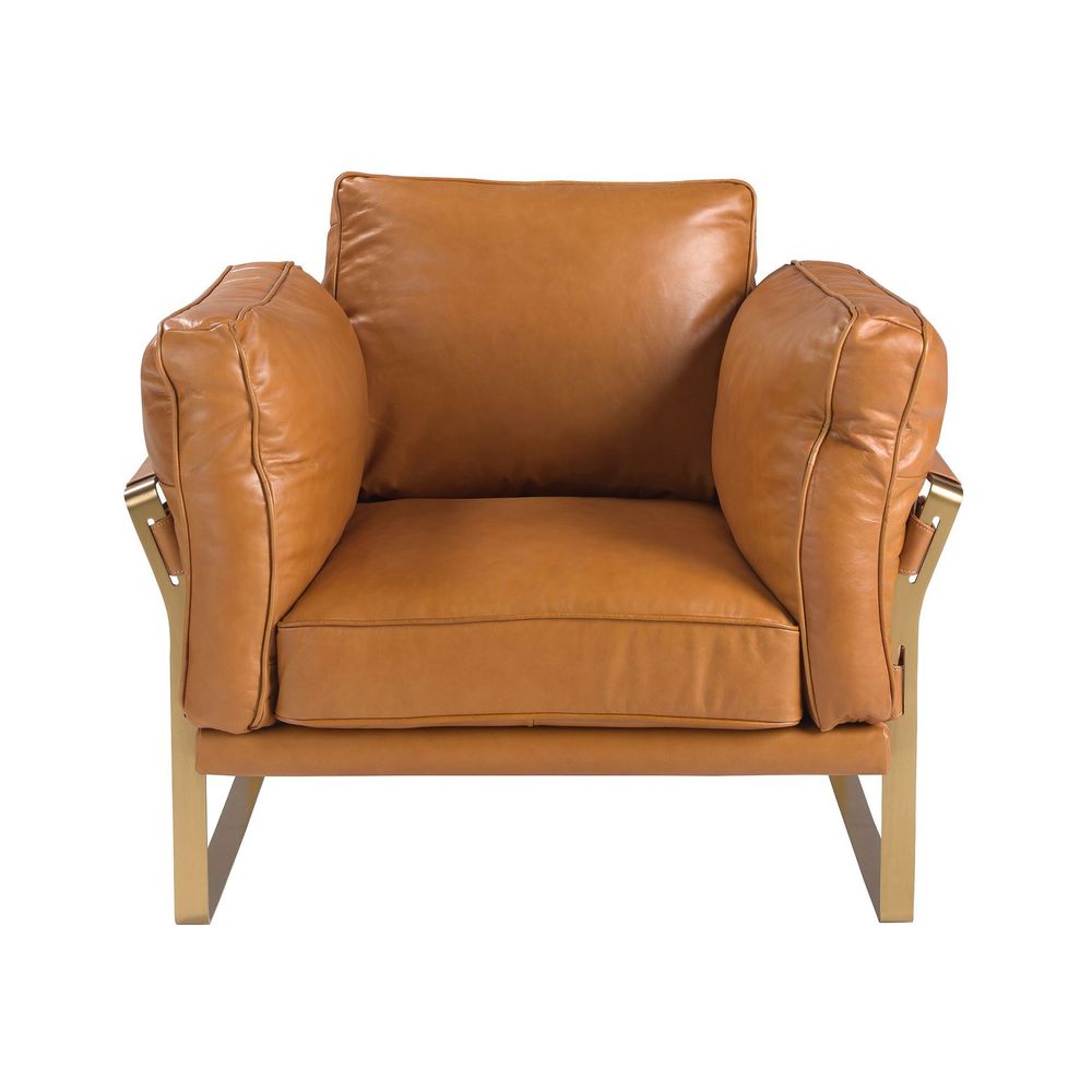 Fauteuils - Fauteuil en cuir camel - ANGEL CERDÁ