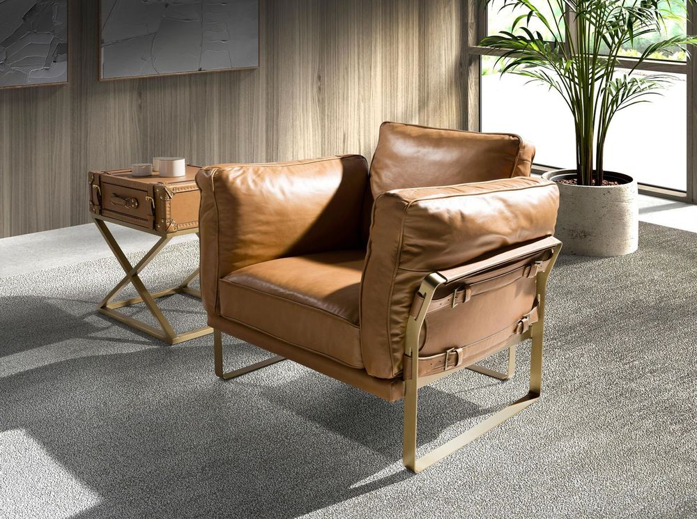 Fauteuils - Fauteuil en cuir camel - ANGEL CERDÁ