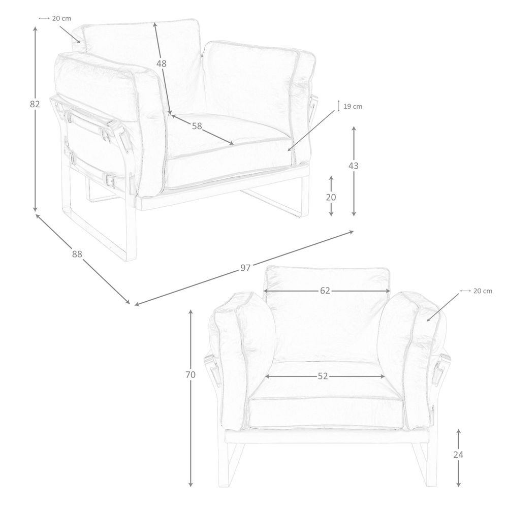 Fauteuils - Fauteuil en cuir camel - ANGEL CERDÁ