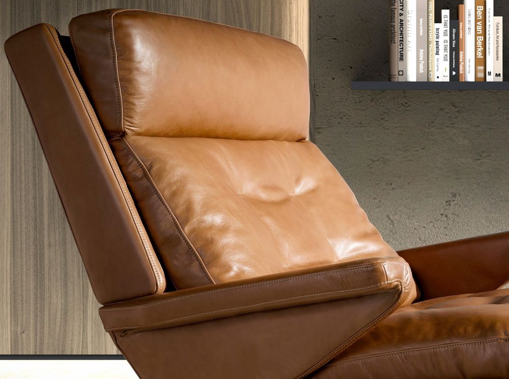 Fauteuils - Fauteuil en cuir camel - ANGEL CERDÁ