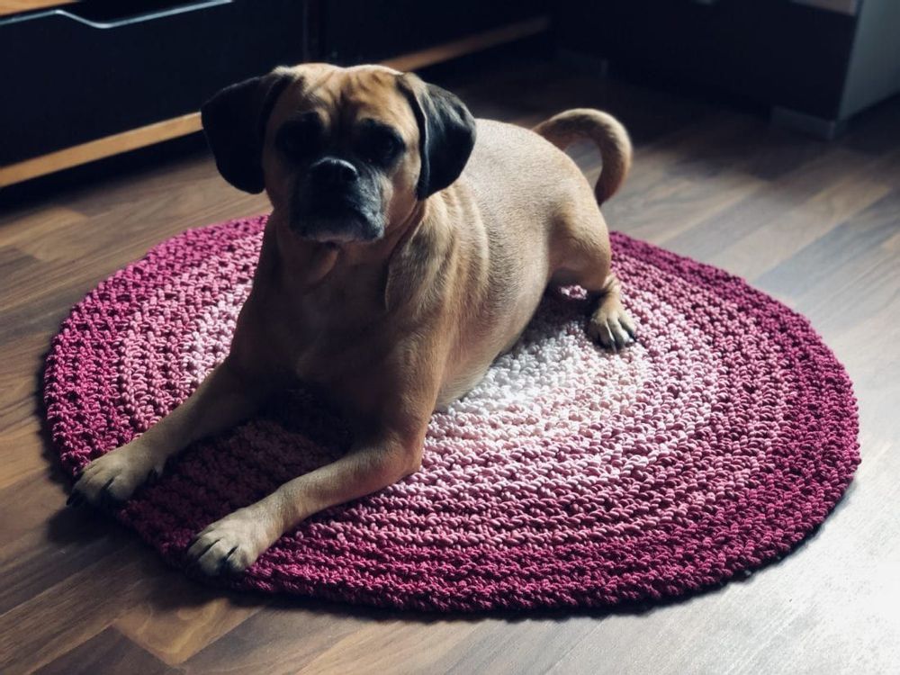 Tapis contemporains - Tapis Dublin, finition beige/rose, crocheté polychrome, élégant 85 cm - MAISON ZOE