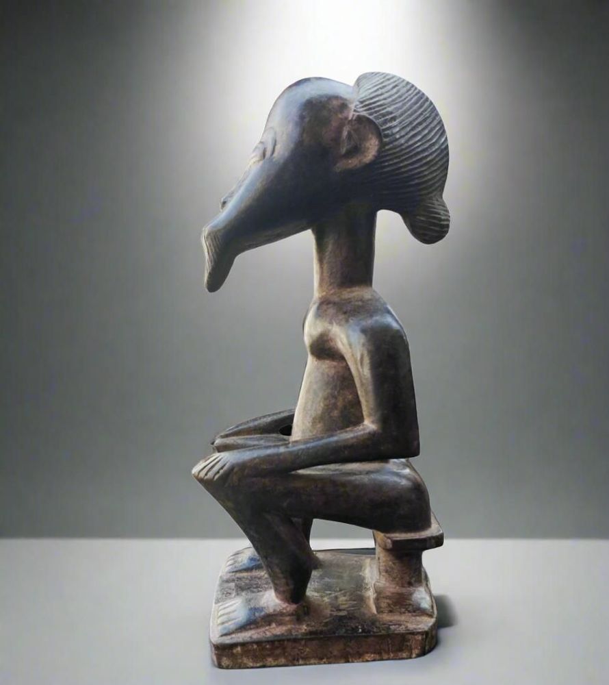 Sculptures, statuettes and miniatures - Ashanti wooden couple statue - QUINTESSENCE AFRICAINE