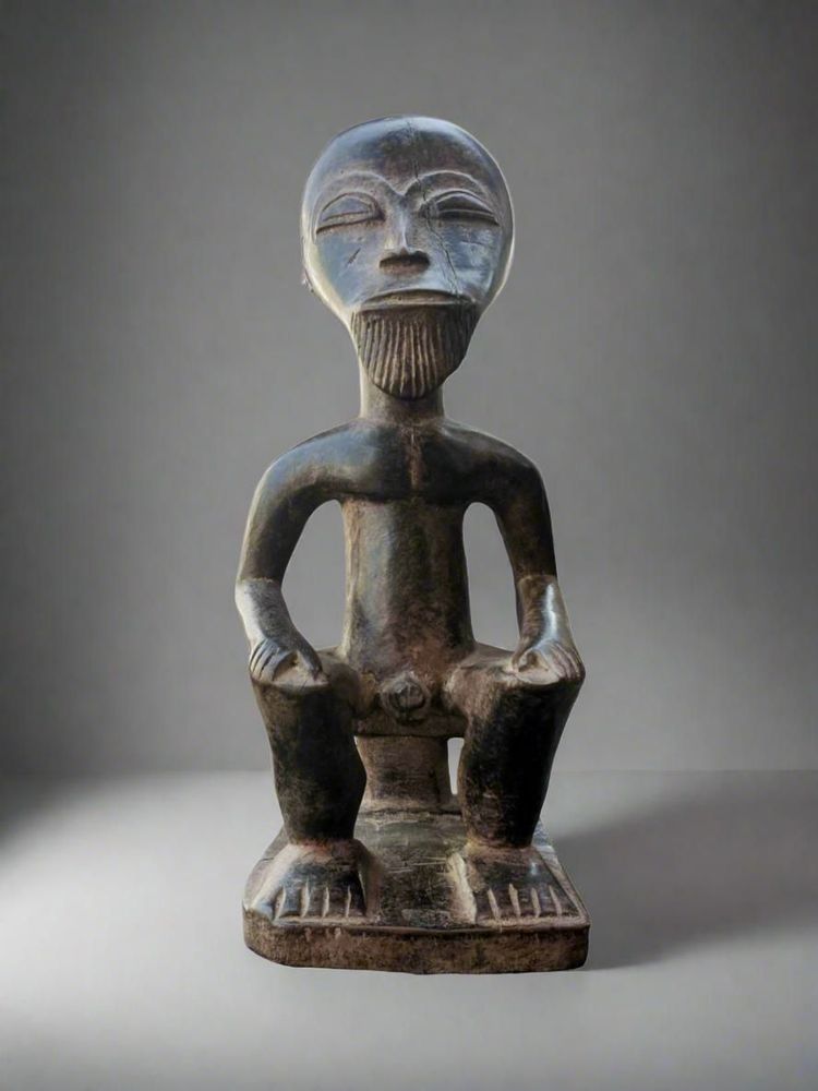 Sculptures, statuettes and miniatures - Ashanti wooden couple statue - QUINTESSENCE AFRICAINE