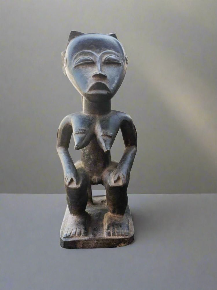 Sculptures, statuettes and miniatures - Ashanti wooden couple statue - QUINTESSENCE AFRICAINE