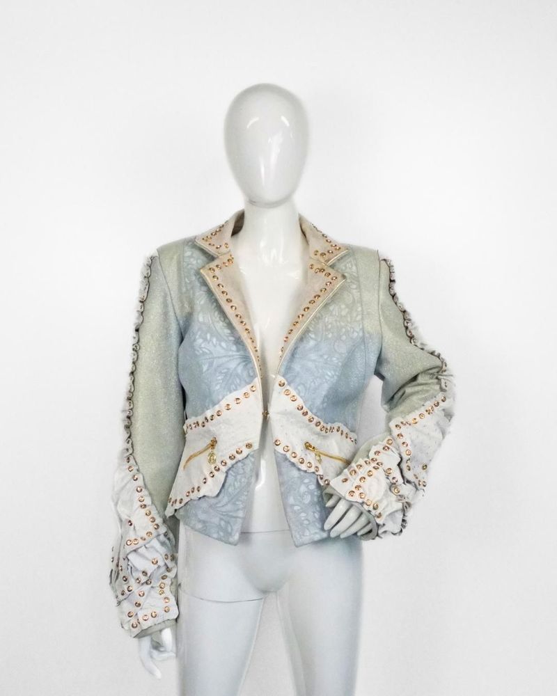 Prêt-à-porter - Jacket SONIC White Silver hand made - MONYER