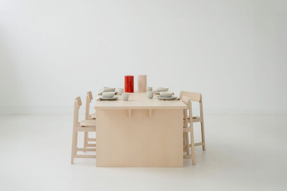 Table mat - Minimalist ash wood table - BASE - MOR