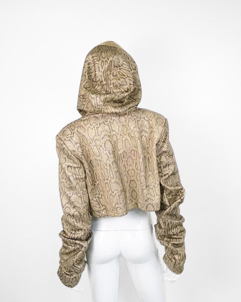 Apparel - Jacket STELLAR LEATHER Gold snake print - MONYER