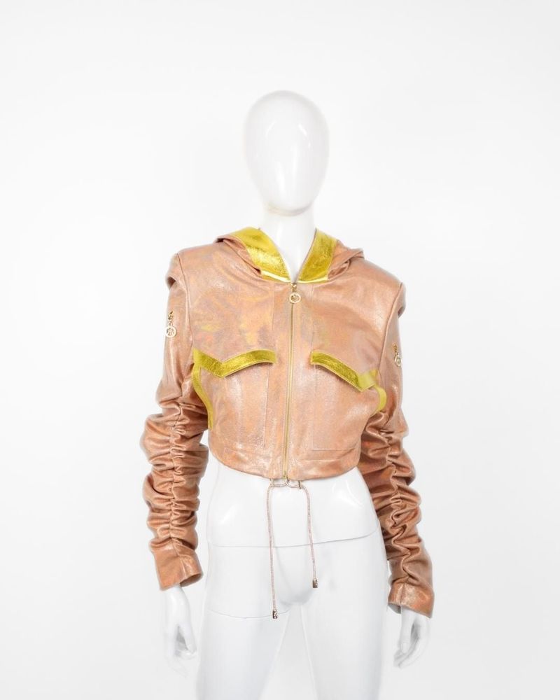 Apparel - Jacket STELLAR LEATHER Peach Holo - MONYER