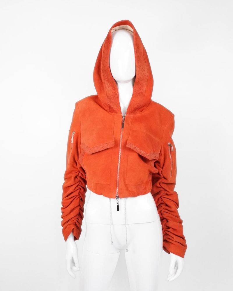 Apparel - Jacket STELLAR LEATHER Red-hand made - MONYER