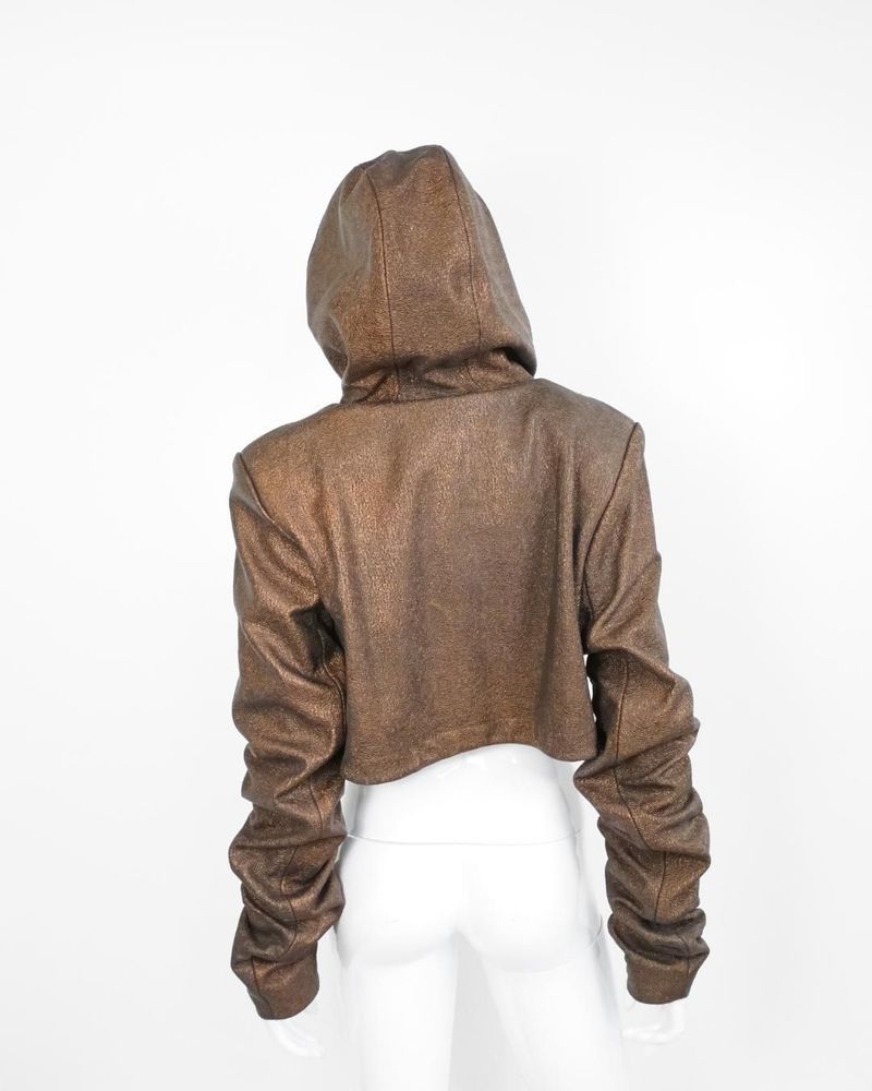 Apparel - Jacket STELLAR LEATHER Chocolate orange - HANDCRAFTED - MONYER