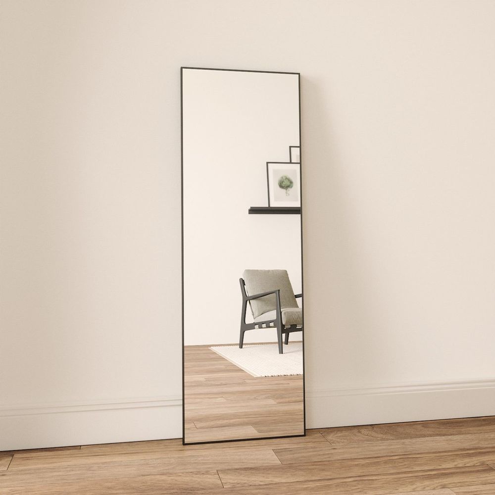 Mirrors - Full Length Mirror With Black Frame (50x150cm) - SCANDINAVIAN GLASSFACTORY