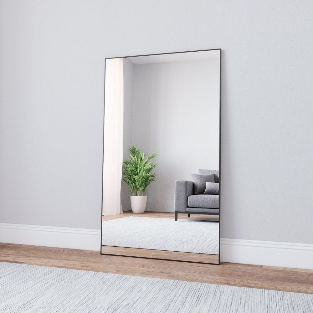 Miroirs - Grand miroir pleine longueur avec cadre noir (80x135cm) - SCANDINAVIAN GLASSFACTORY