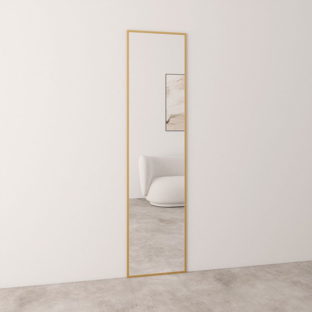 Miroirs - Miroir pleine longueur avec cadre doré (50x200cm) - SCANDINAVIAN GLASSFACTORY