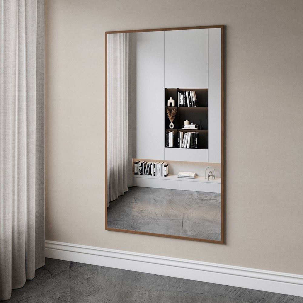 Mirrors - Large Full Length Mirror With Alder Frame (100x170cm) - SCANDINAVIAN GLASSFACTORY