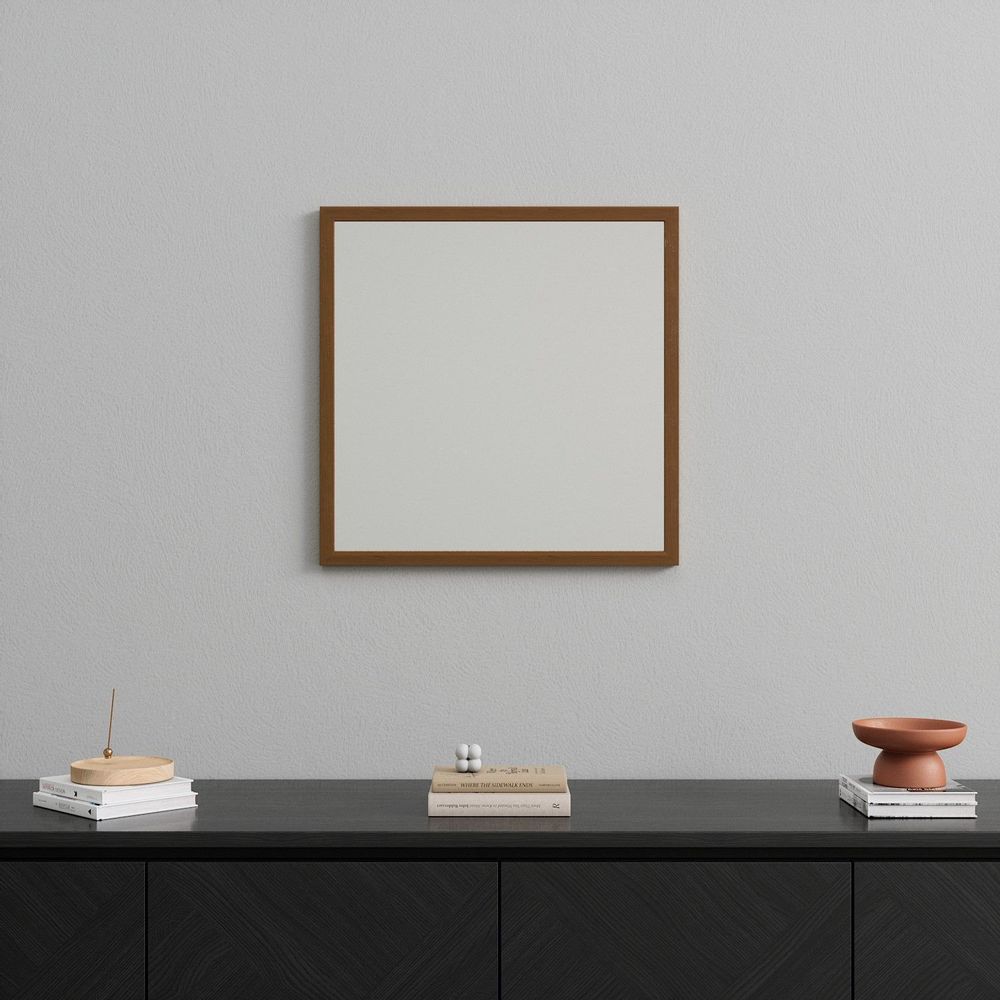 Mirrors - Small Wall Mirror With Alder Frame (50x50cm) - SCANDINAVIAN GLASSFACTORY